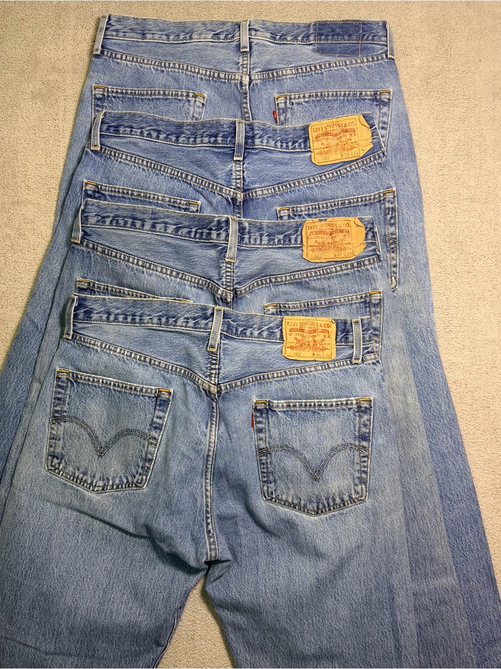 Lot Of 4 Vintage Levi’s 501 Button Fly Jeans Men’s 36x32 (Fits 34x30) Distressed